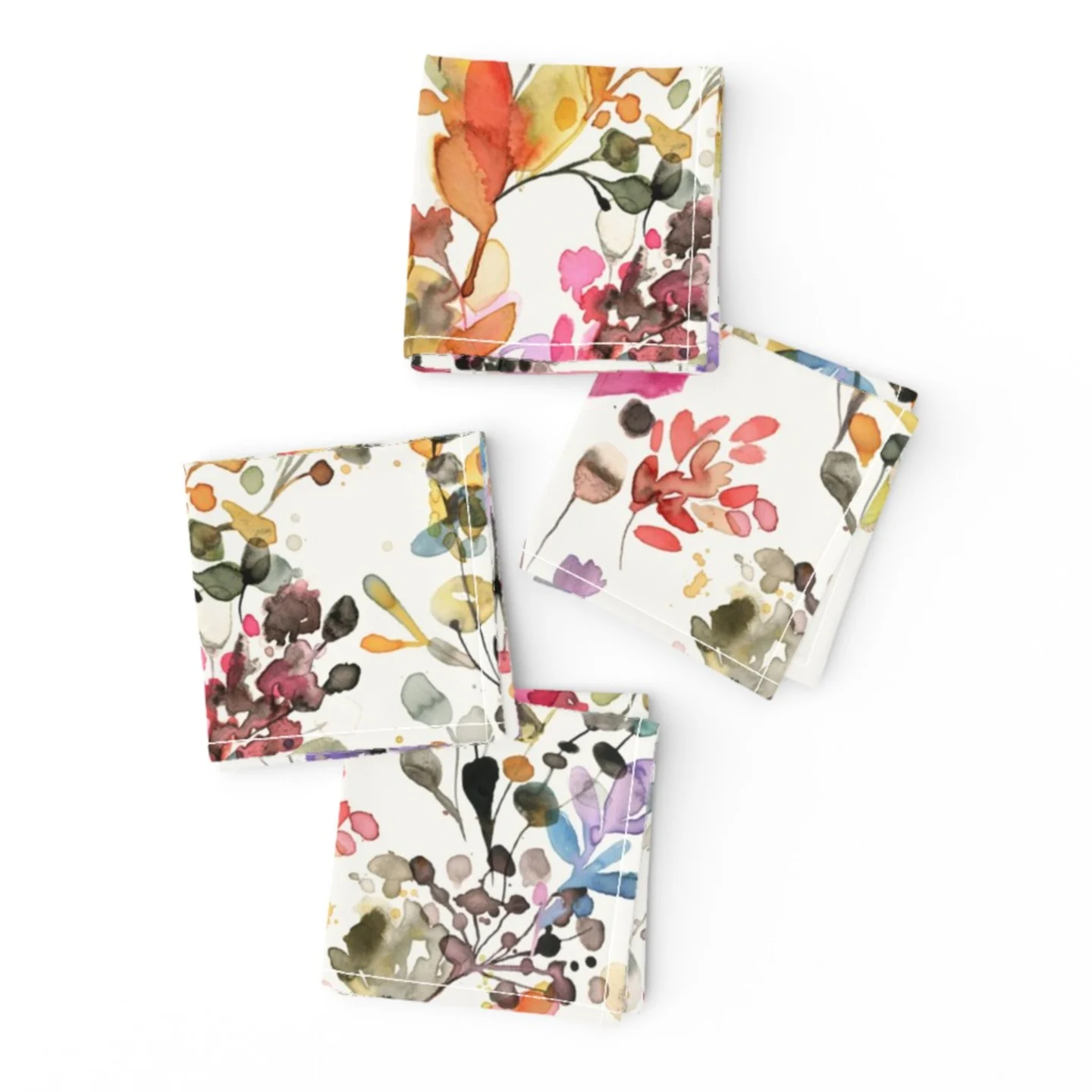 Watercolor Floral cocktail napkins