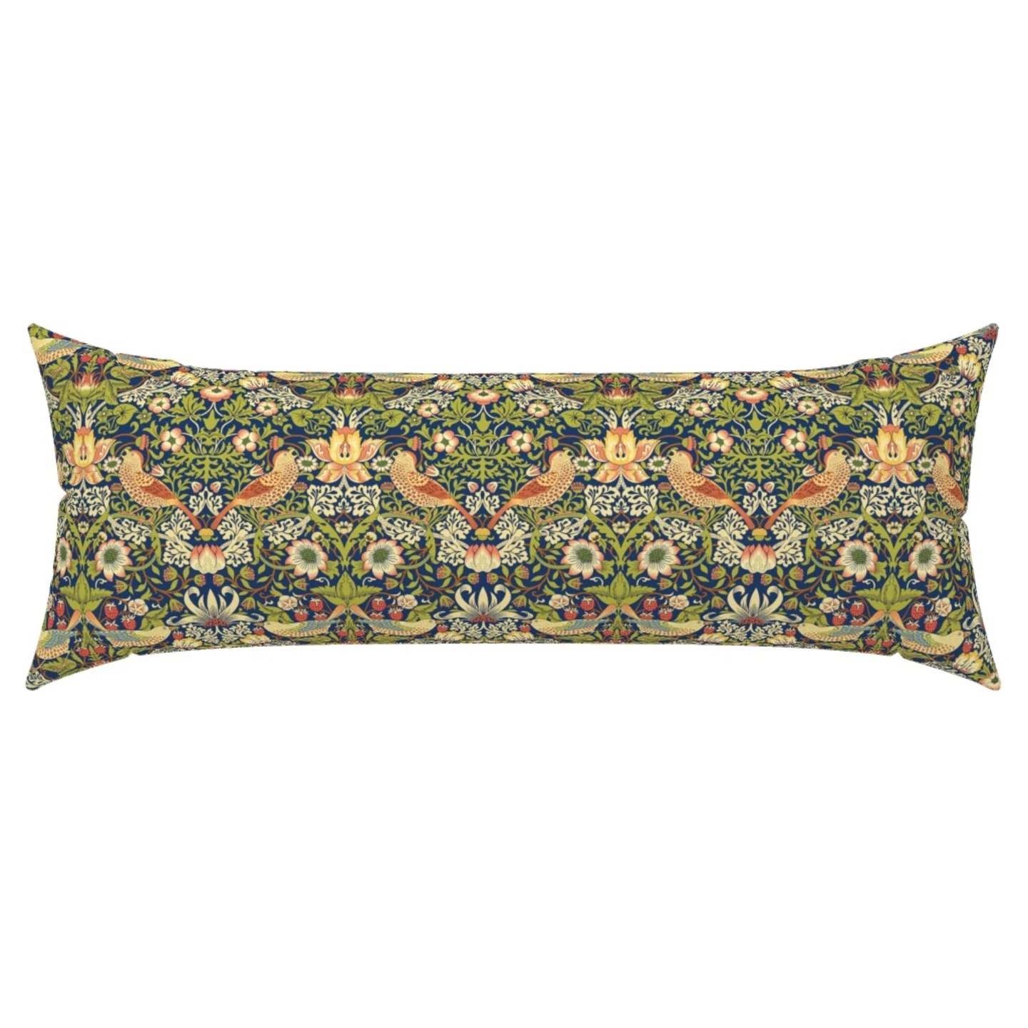 A William Morris inspired xl lumbar throw pillow