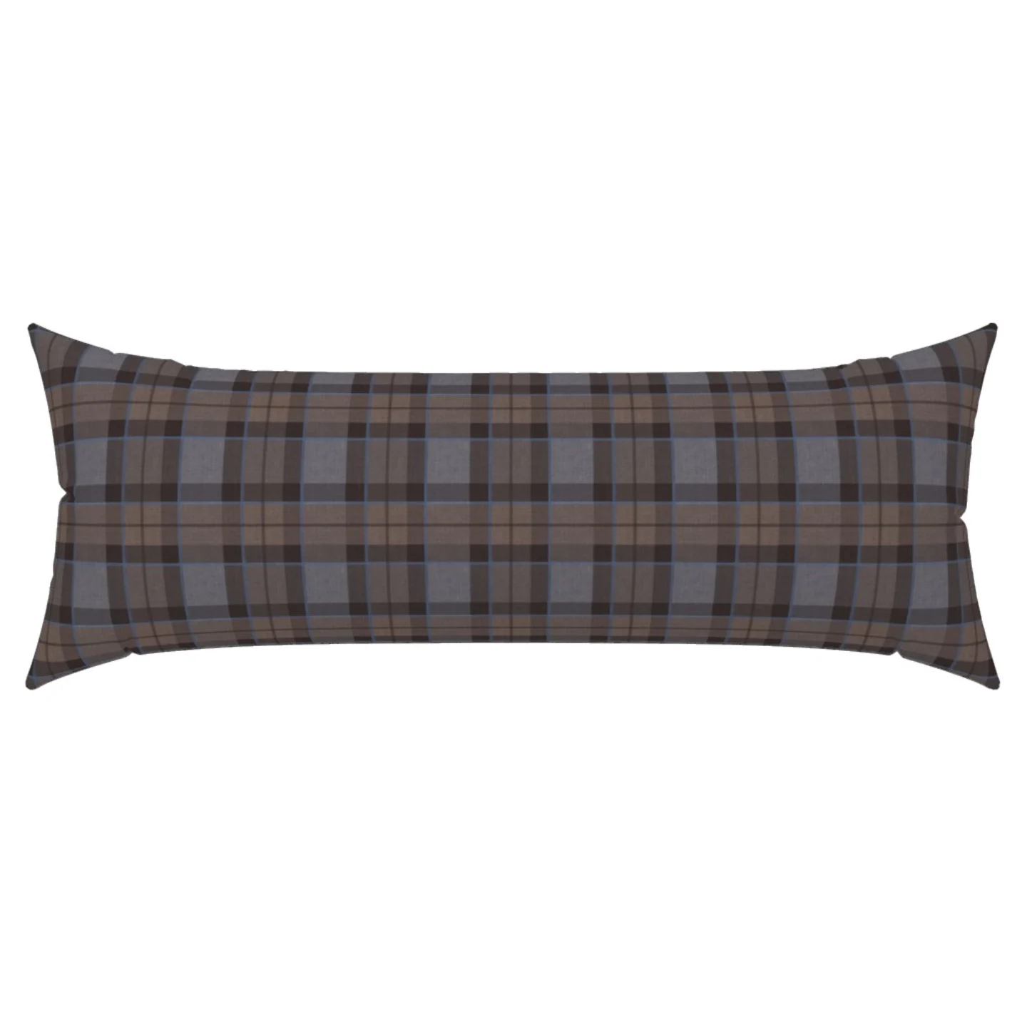 A traditional dark Fraser plaid on Spoonflower XL lumbar throw pillows