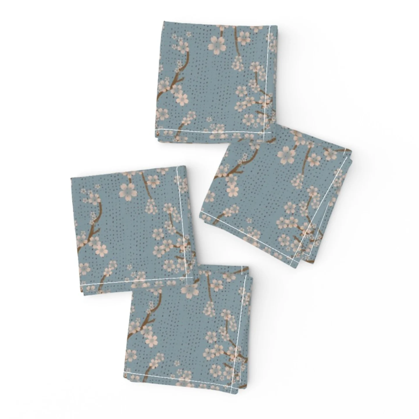 Minimal Japandi floral cocktail napkins