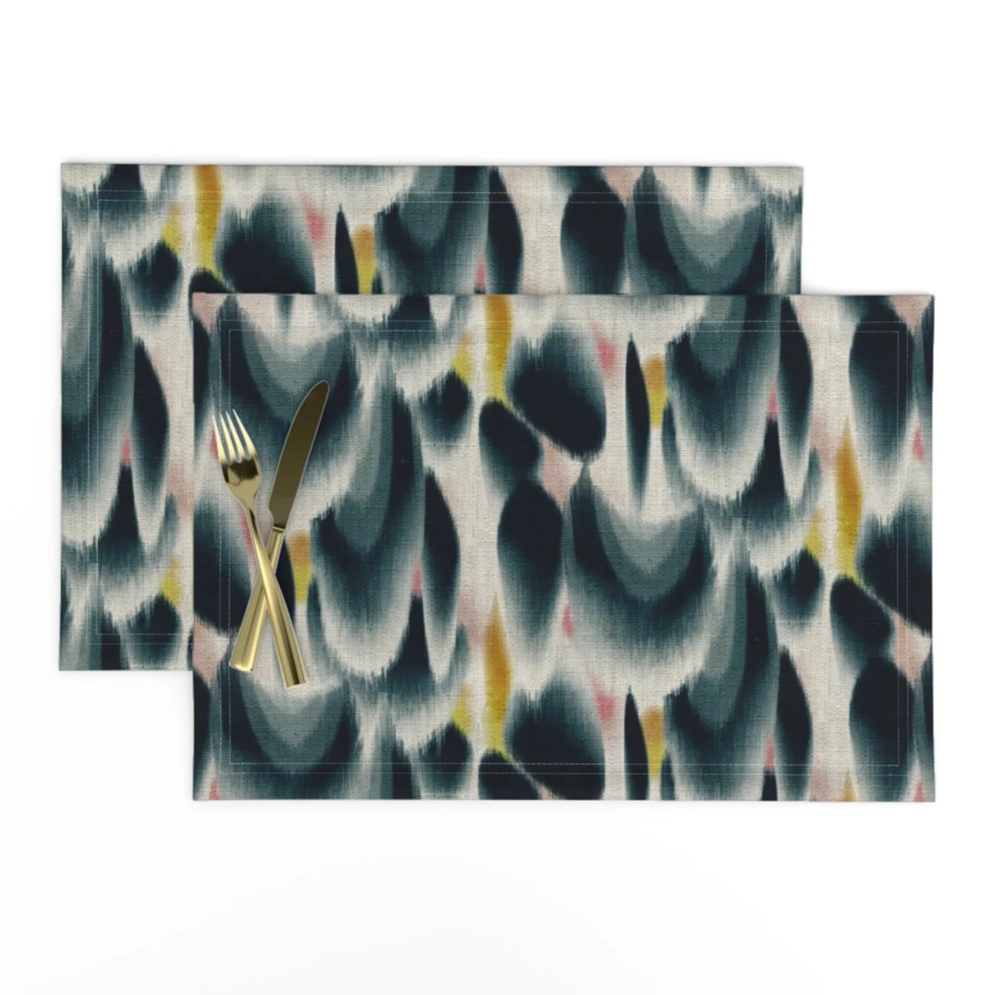 Abstract shibori placemats