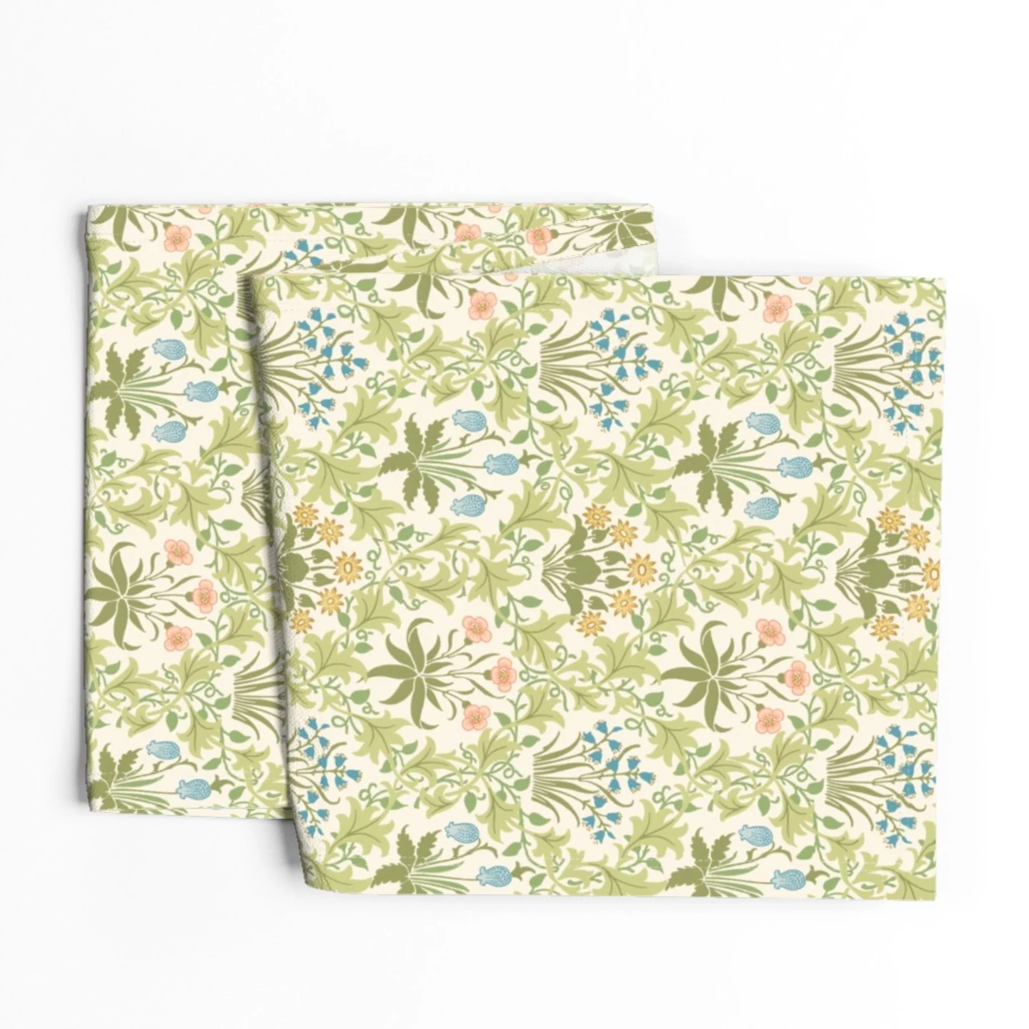 Traditional spring floral striped table runner