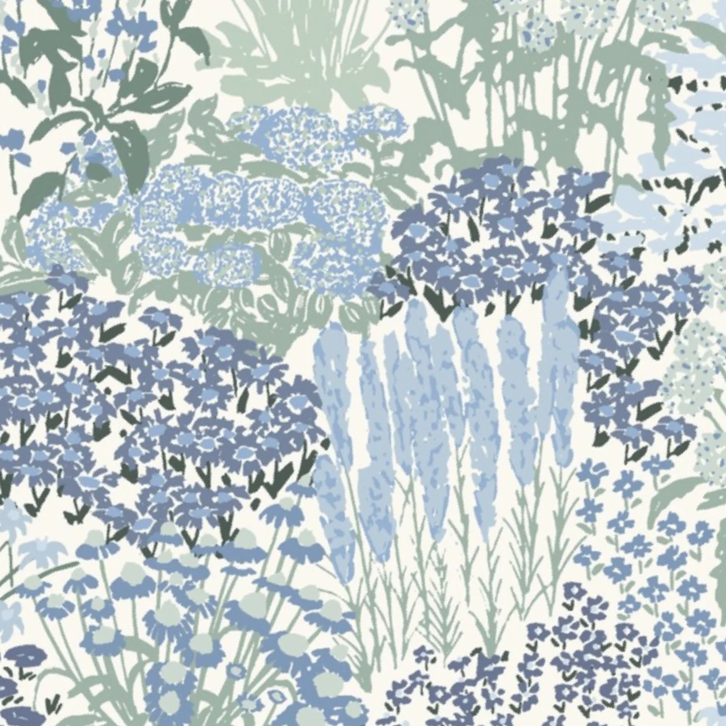 Garden Bloom Floral Jumbo Large Blue Hufton Studio
